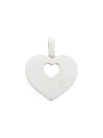Poiray 18k White Gold Heart Pendant