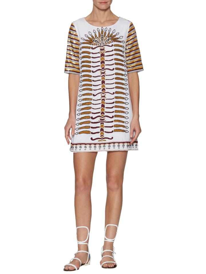Pia Pauro Embroidered Sequin Shift Dress