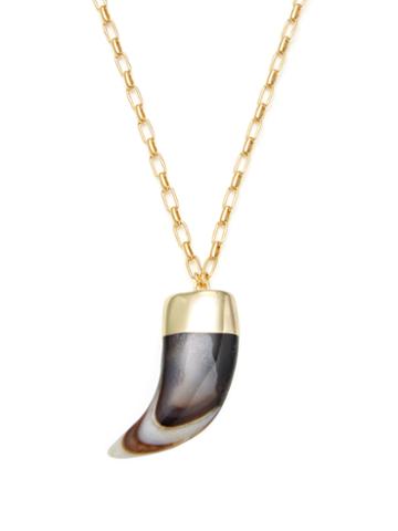 Janna Conner Agate Horn Pendant Necklace