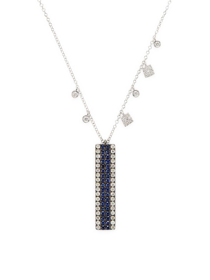 Meira T White Gold & Sapphire Necklace