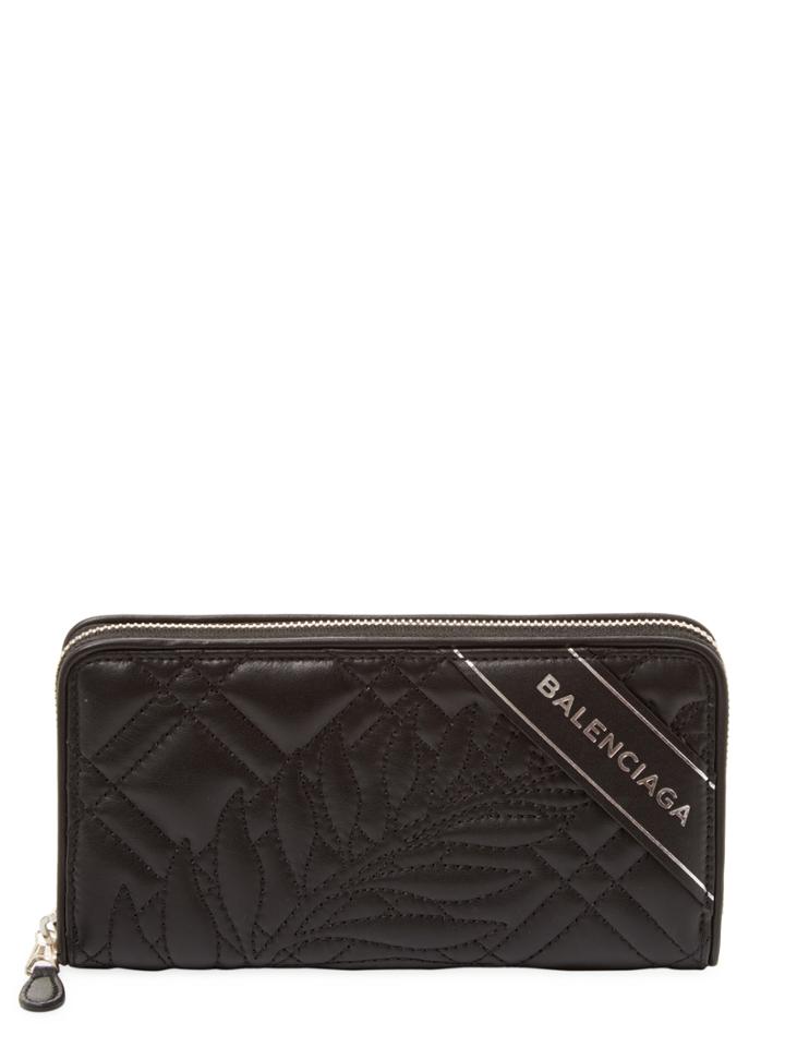 Balenciaga Quilted Leather Long Wallet