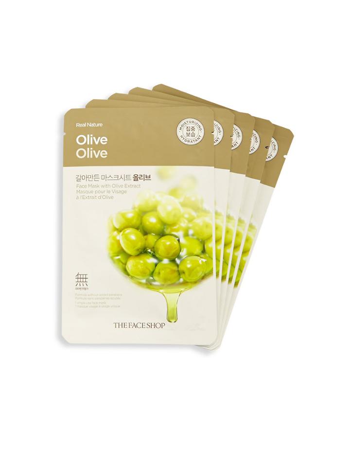 The Face Shop Five-pack Olive Extract Face Mask Set