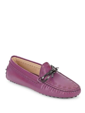 Tod Inchess Perforated Leather Moccasins