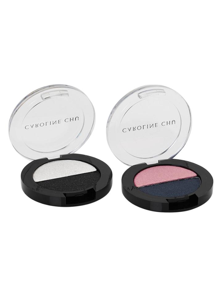 Caroline Chu Monochromatic/flamingo Heat: Eye Shadow Duo Set