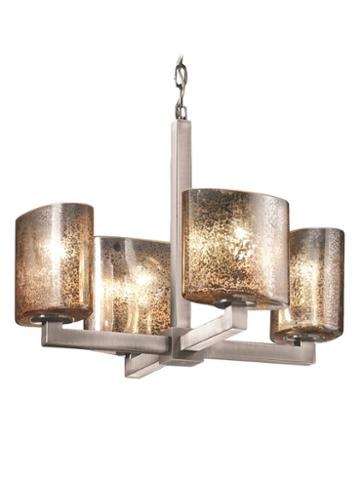 Justice Design Fusion Modular 4-light Chandelier