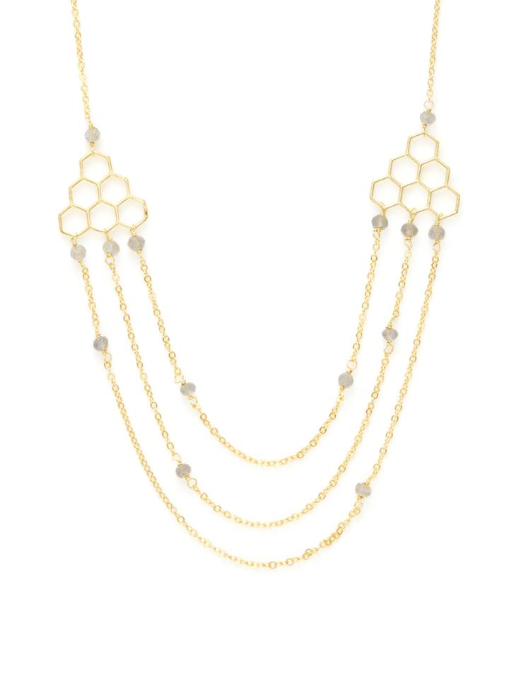 Ashiana London Labradorite Station Necklace