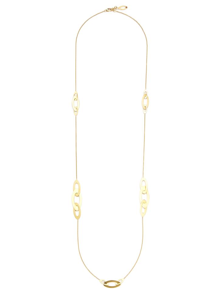 Roberto Coin Chic & Shine 18k Yellow Gold Oval Link Necklace