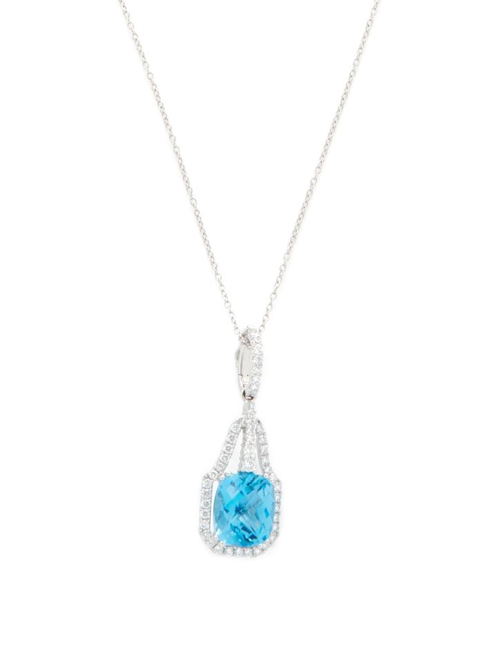 Danni Diamond & Blue Topaz Pendant Necklace