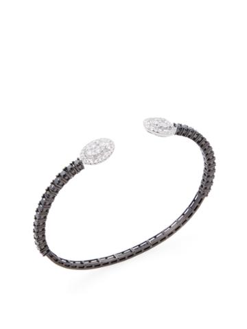 Vendoro 18k Black Gold & 3.14 Total Ct. Diamond Cuff Bracelet
