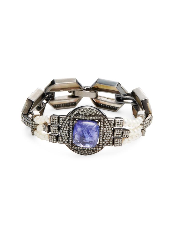 Arthur Marder Fine Jewelry Diamond, Tanzanite & Mop Bracelet