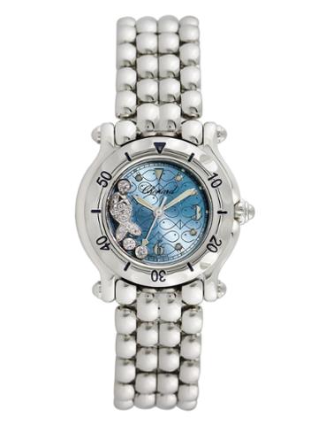 Vintage Chopard Happy Sport Fish Stainless Steel & 0.10 Total Ct. Diamond Watch, 26mm