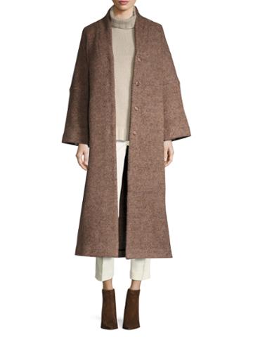 Vivienne Tam Boiled Wool Overcoat