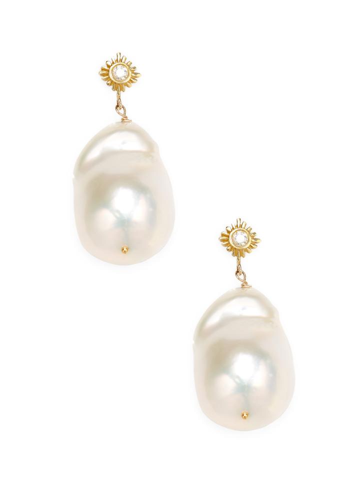 Suneera Selene Pearl Earrings