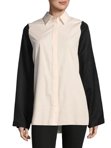 Maison Martin Margiela Mm6 Two-tone Button-down Shirt