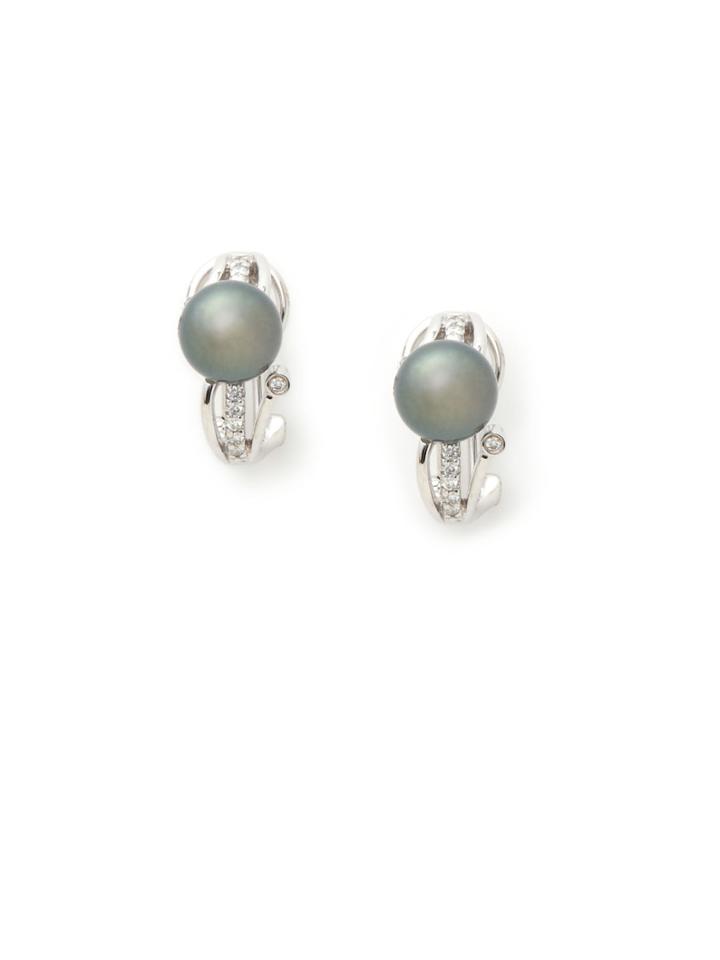 Tara Pearls Tahitian Pearl & Diamond Earrings