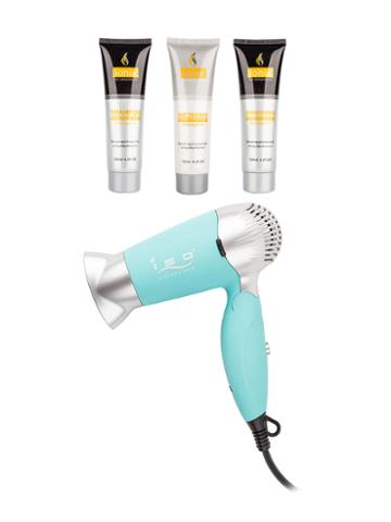 Iso Beauty Purse Perfect Compact High Speed Travel Dryer With Nurturing Argan Oil Haircare Bundle