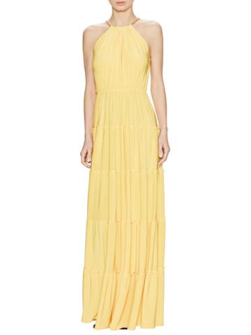 T-bags Los Angeles Rope Halter Tiered Maxi Dress