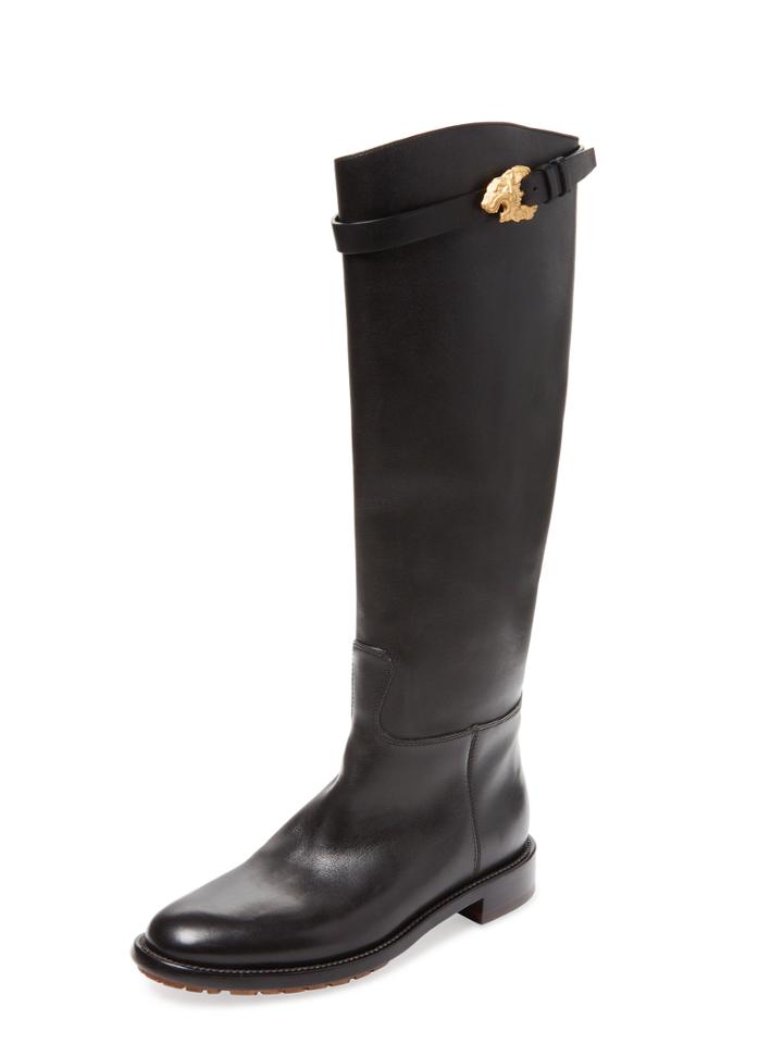 Valentino Lion Buckle Riding Boot