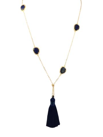 Katherine Karambelas Jewelry Taylor Gold & Silk Tassel Necklace
