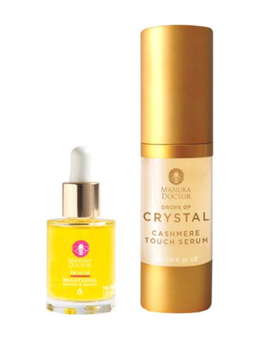 Manuka Doctor Age-defying Brightening Treatment Set - Drops Of Crystal Cashmere Touch Serum + Brightening Manuka Facial Oil