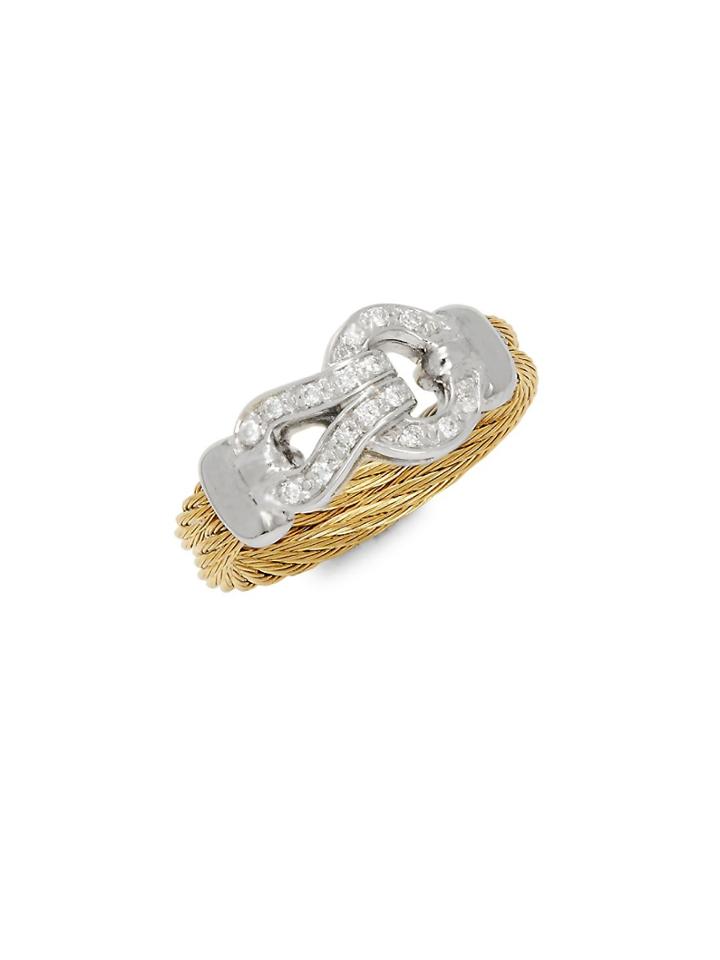 Alor Diamonds, 18k White & Yellow Gold Ring