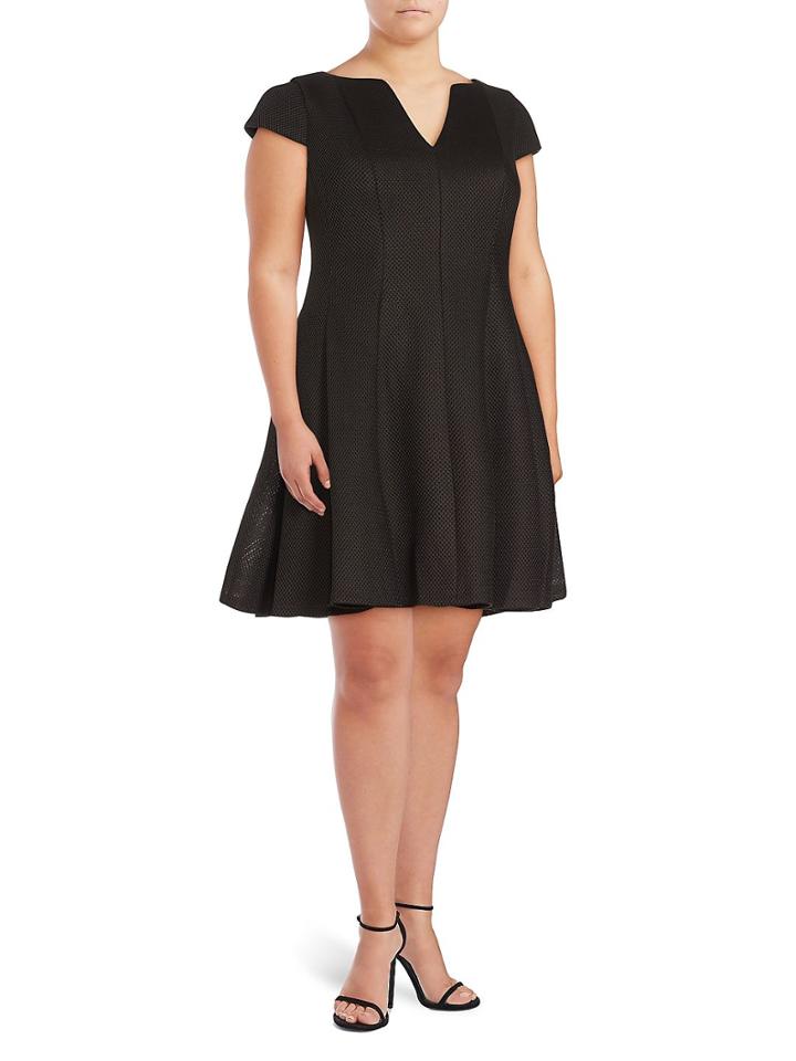 Julia Jordan Cap Sleeves Fit & Flare Dress