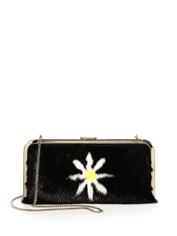 Dee Ocleppo Plaza Flower Mink Fur Clutch