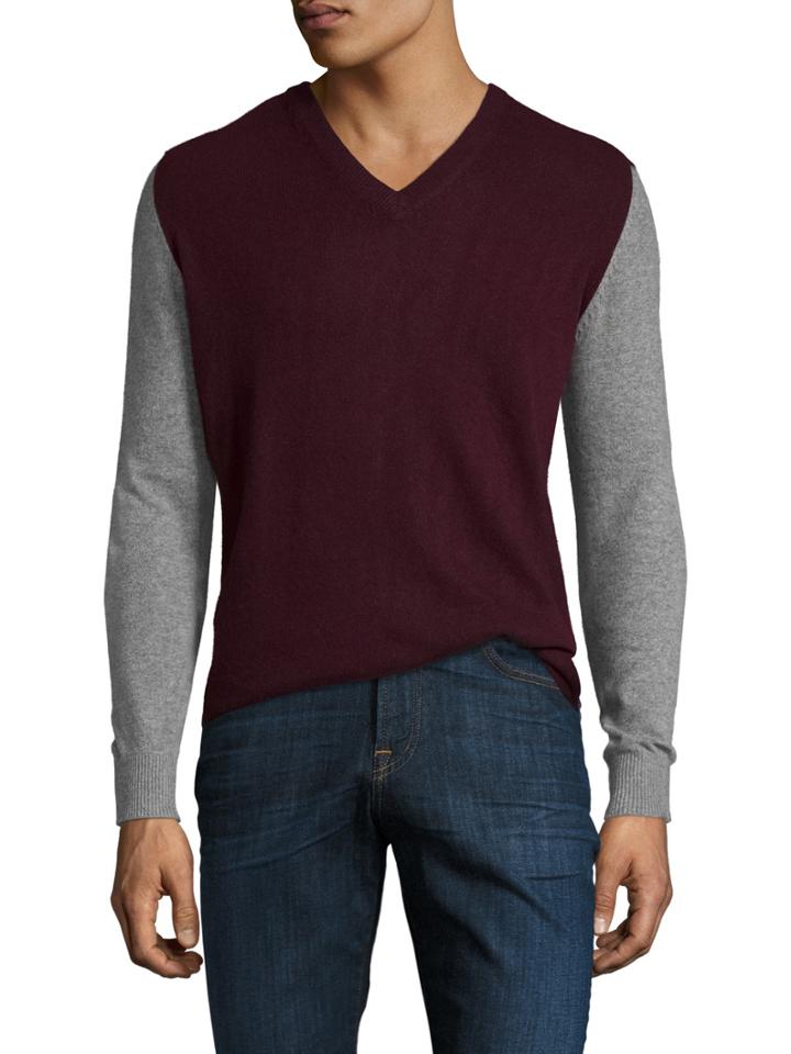 Portolano Cashmere Colorblock Sweater