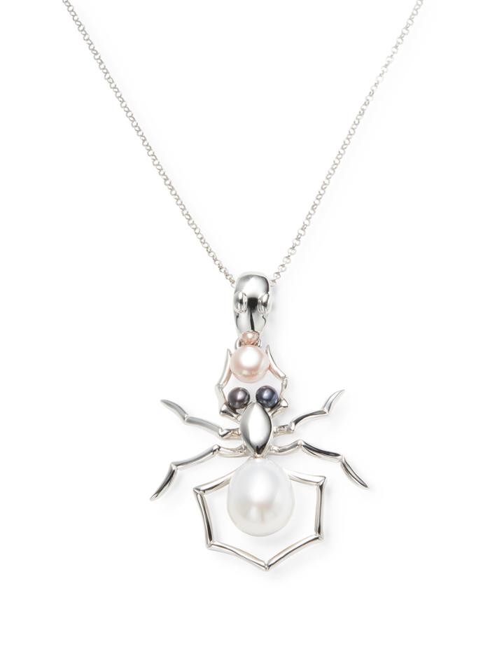 Tara Pearls Sterling Silver Freshwater Spider Pendant Necklace