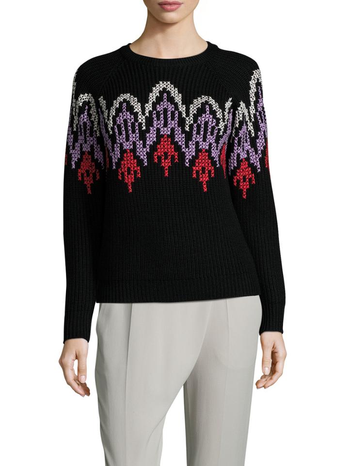 Vivienne Tam Wool Cross Stitich Sweater
