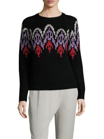 Vivienne Tam Wool Cross Stitich Sweater