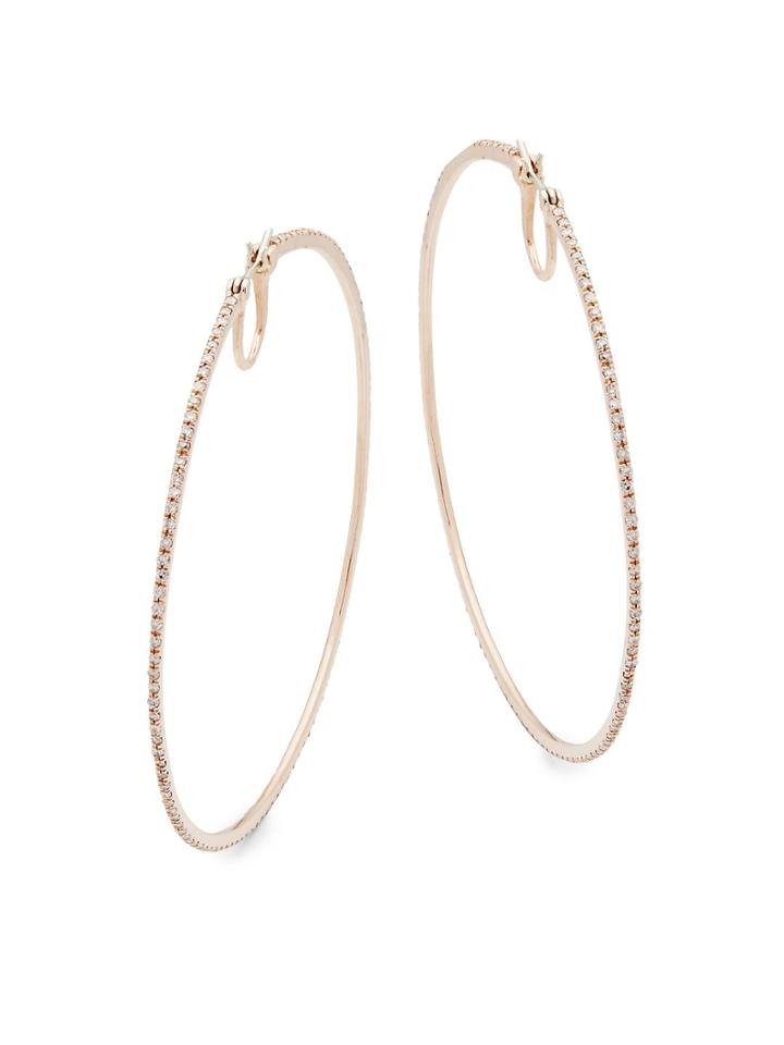 Effy Diamond & 14k Rose Gold Earrings