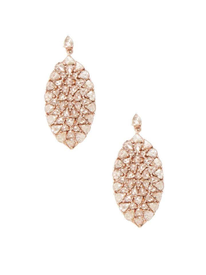 Jennifer Miller Rose Gold & Diamond Marquise Earrings