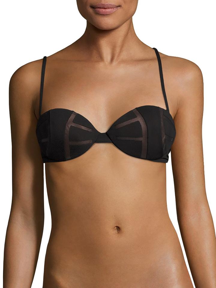 La Perla Mesh Paneled Underwire Bikini Top