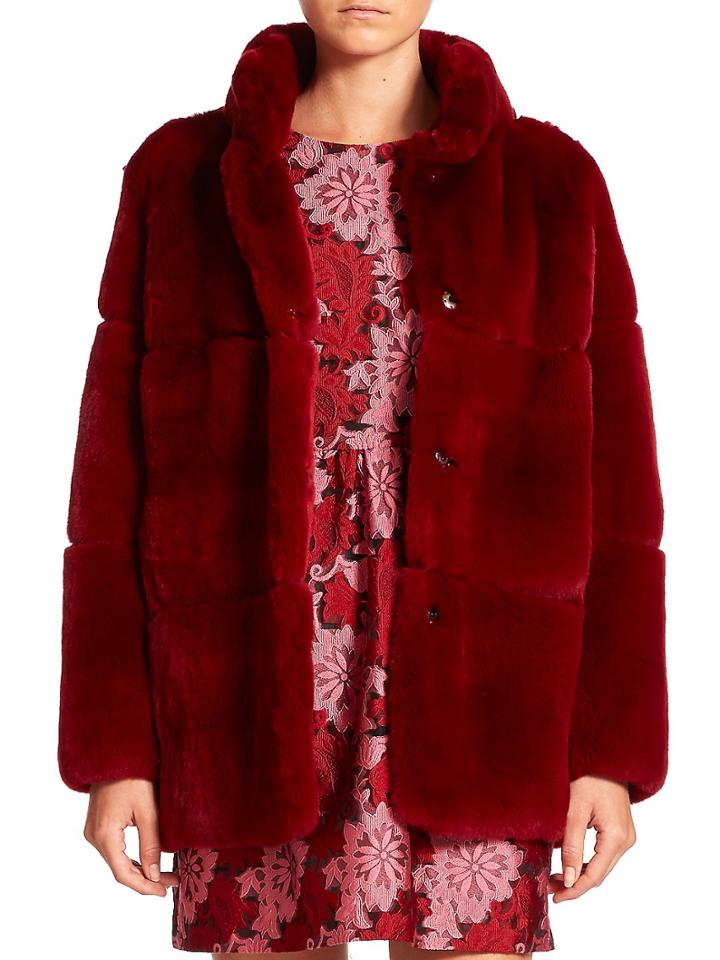 P.a.r.o.s.h. Quark Hooded Rabbit Fur Coat