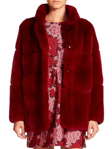 P.a.r.o.s.h. Quark Hooded Rabbit Fur Coat