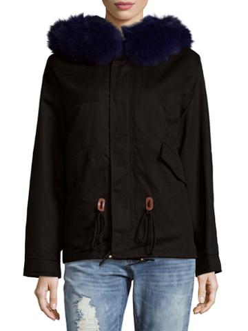 Ava & Kris Cotton Lila Dyed Fur Parka