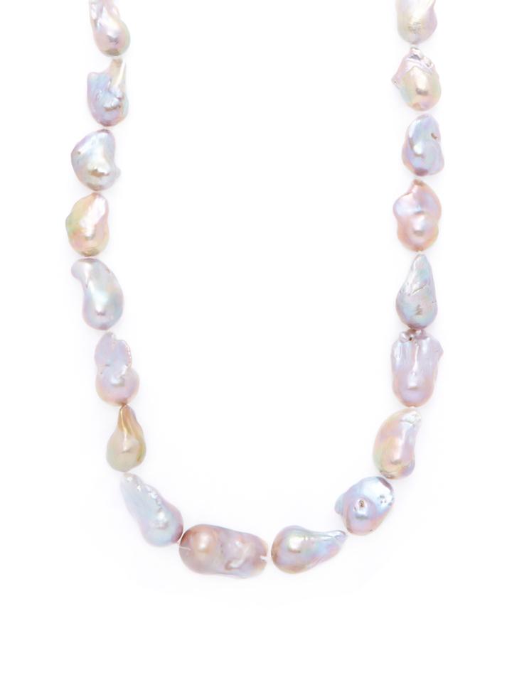 Belpearl Baroque Pink Fresh Water Pearl & 14k White Gold Necklace