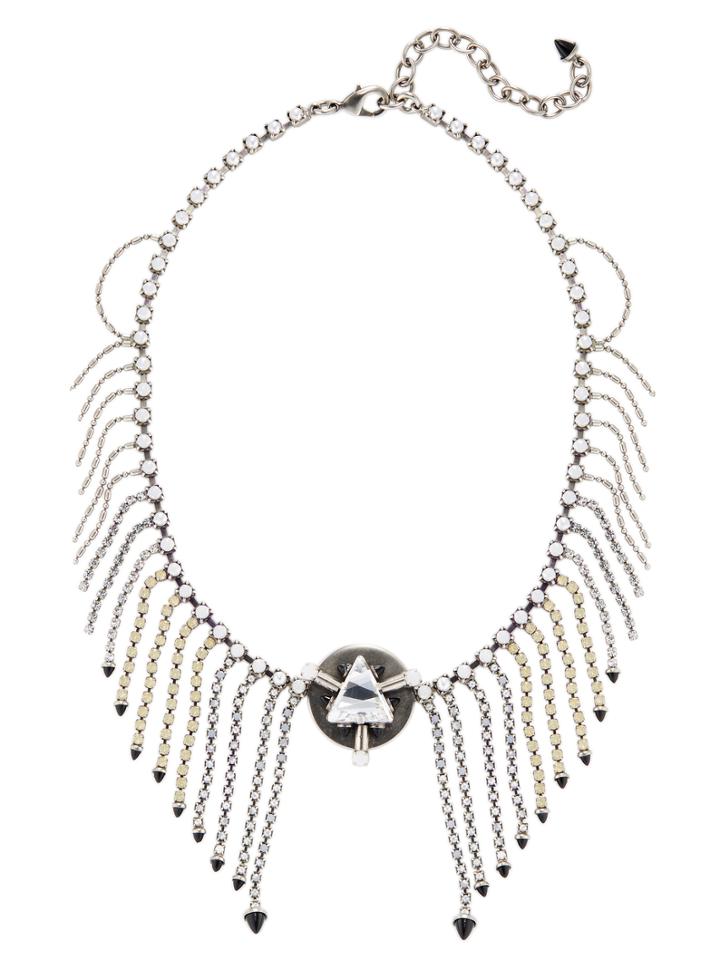 Lionette St. Bart's Crystal & Pearl Bib Necklace