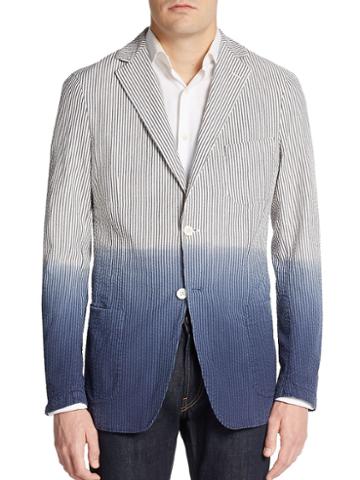 Gant By Michael Bastian Dip-dyed Seersucker Blazer