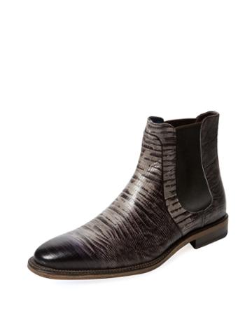 A'louest Komodo Embossed Leather Chelsea Boot
