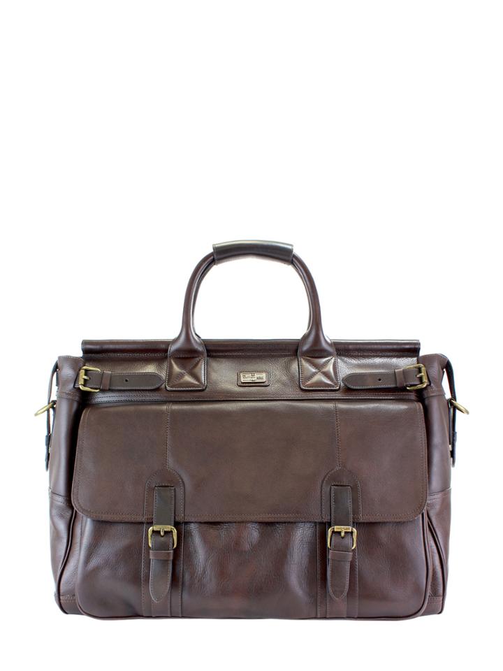 The British Belt Company Lanlay Logo Patch Framed Weekender Bag