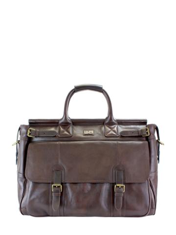 The British Belt Company Lanlay Logo Patch Framed Weekender Bag
