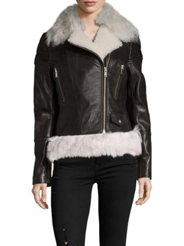 Tasha Tarno Leather Tigrado Merino Jacket