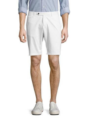 David Naman Solid Cotton Shorts