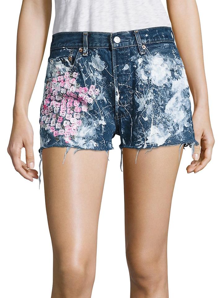 Rialto Jean Project Vintage 501 Cherry Blossom Cut-off Shorts