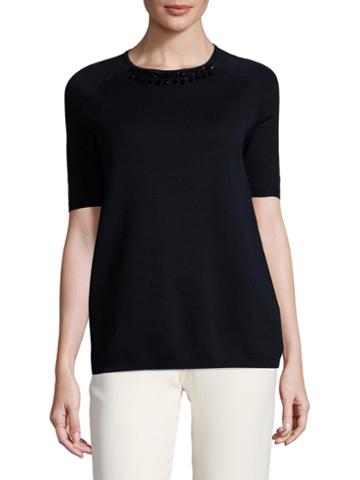 Max Mara Anfora Embellished Raglan Sweater