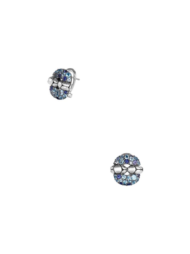 John Hardy Kali Swiss Blue Topaz & Iolite Stud Earrings