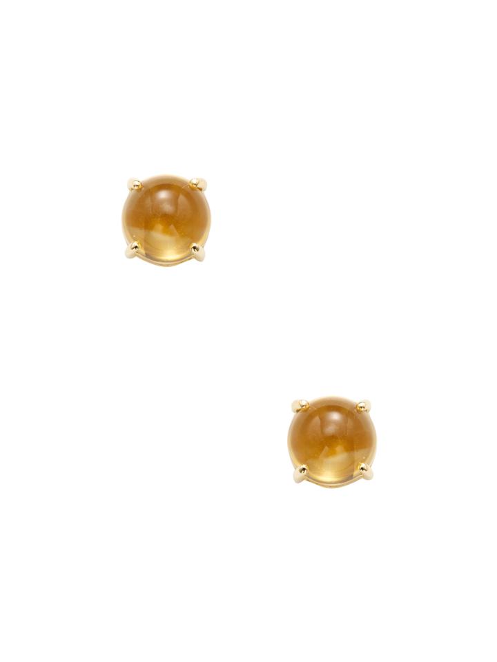 Roberto Coin Shanghai 18k Yellow Gold & Citrine Circle Stud Earrings