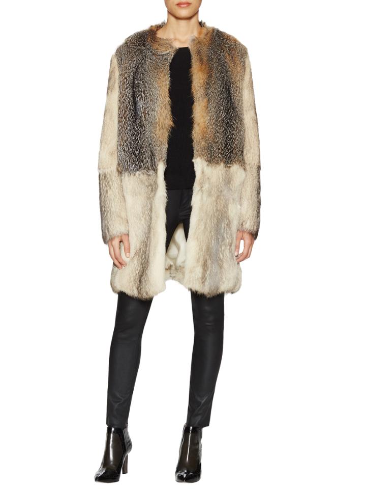 Tasha Tarno Fox Fur Collarless Coat